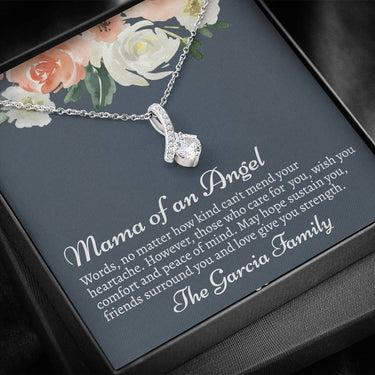 Personalized Mama of an Angel Alluring Beauty Necklace - Love You This Much
